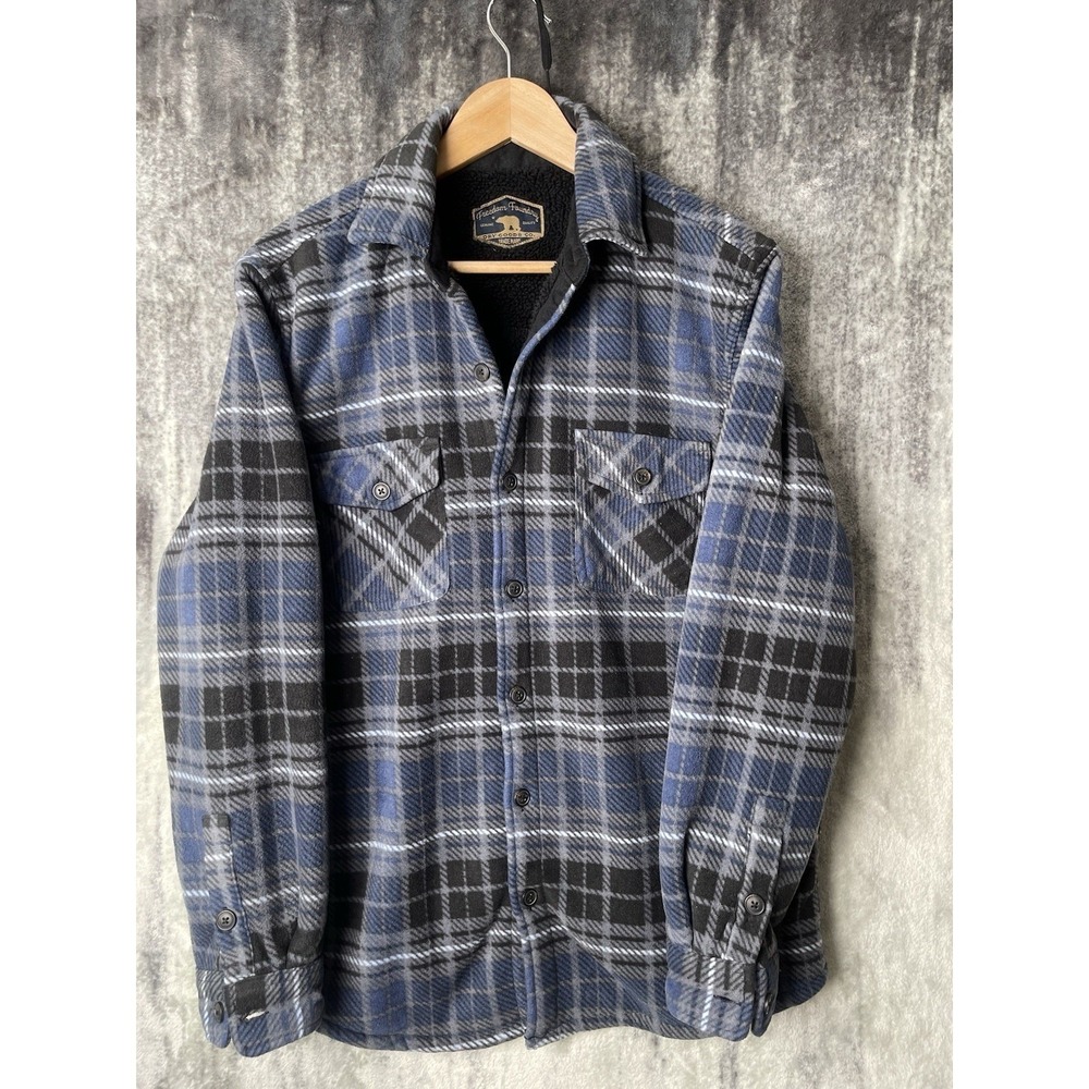 Freedom Foundry Sherpa Lined Mens Size Medium Flannel Shirt Jacket